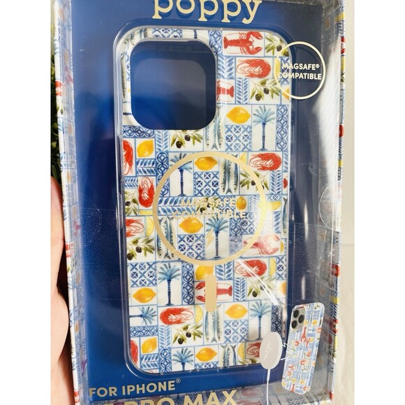 Out of stock 15 Pro Max Case MagSafe Mediterranean Tile Lemons Lobster NIB - Picture 5 of 7